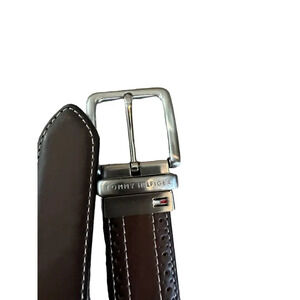 Tommy Hilfiger Men's Brown Coated Leather Handcrafted Belt ADF Size 38/95